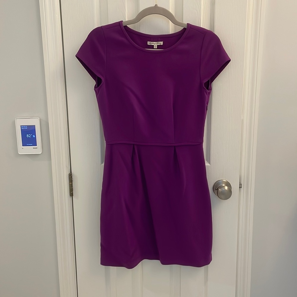 Broadway & Broome purple cap sleeve dress, sz 0